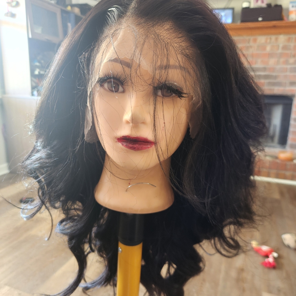 Black Lace Front Wig - Natural Black - Picture 5 of 6